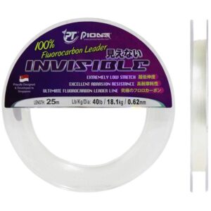 Linha Pioneer Invisible Fluorocarbon 0.62mm 18.1kgs 25m