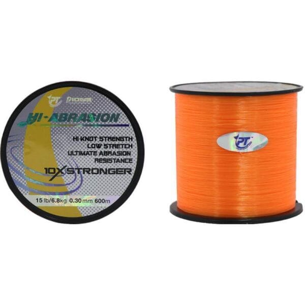 Linha Pioneer Monofilamento Abrasion 0.30mm 6.8kgs 600m Orange