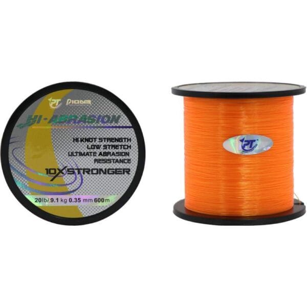 Linha Pioneer Monofilamento Abrasion 0.35mm 9.1kgs 600m Orange