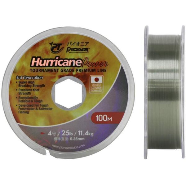 Linha Pioneer Monofilamento Hurricane 0.35mm 11.4kgs 100m