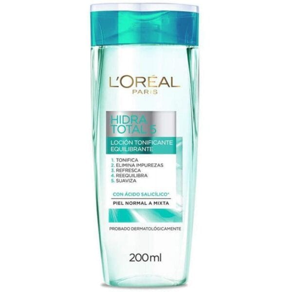 Loção Tônico Equilibrante L'Oréal Hidra Total 5 com Ácido Salicílico 200mL