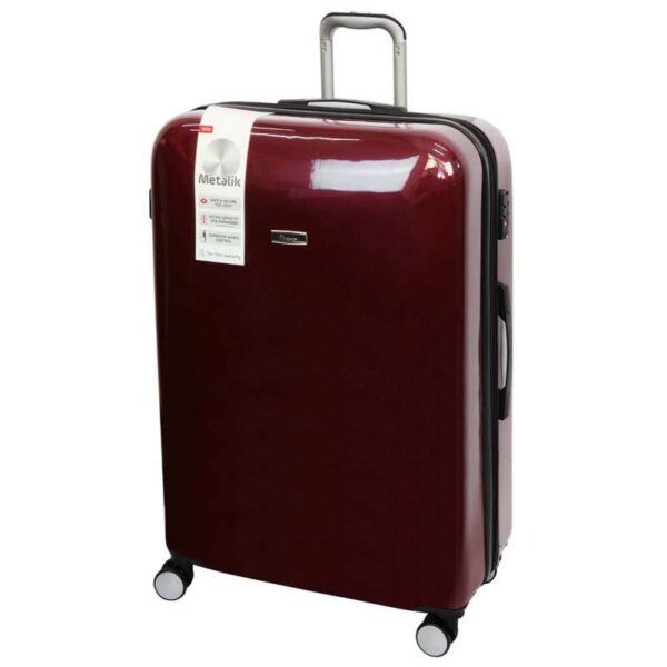 Mala de Viagem IT Luggage Metalik - Lux Expansiva com cadeado TSA - Grande/Vine Red