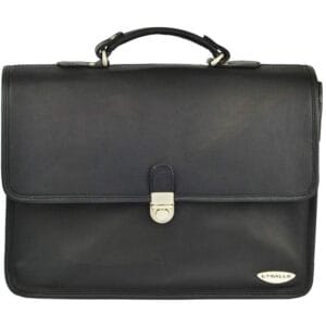 Maleta La Salle 256 Couro Preto compatível com Laptop 13 - 15"