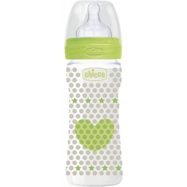 Mamadeira Chicco WellBeing 2m+ (250mL) - Verde