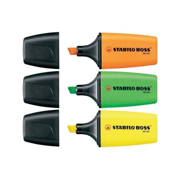 Marcador Stabilo Boss Mini B-19348 (3 cores)