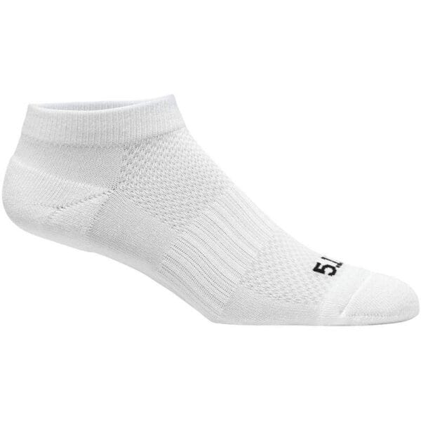 Meias 5.11 Tactical 6" PT Ankle Sock 10035-010 Branco (3 Pares)