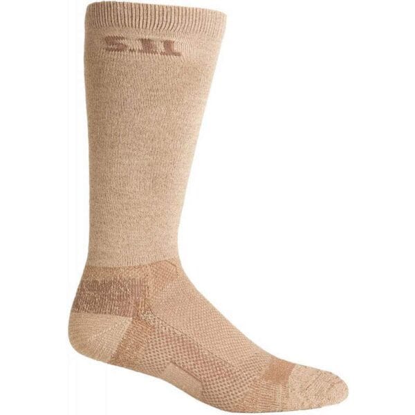 Meias 5.11 Tactical Level 1 9" Sock 59048-120 Coyote - L