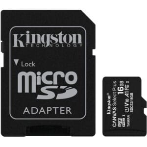 Memoria Micro SD Kingston 16GB Canvas Select Plus 2x1 - 100Mb/s