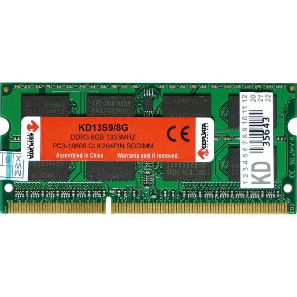 Memoria para Notebook 8GB Keepdata DDR3 1333MHz KD13S9/8G