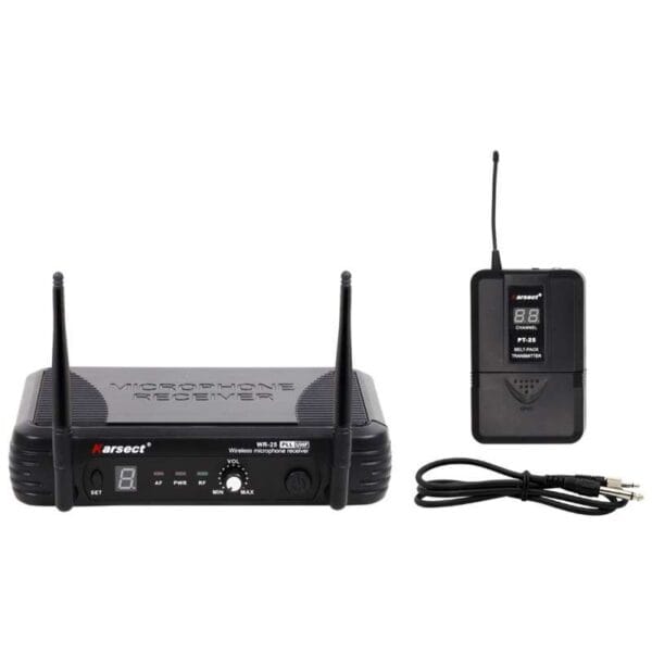 Microfone sem Fio PLL UHF Karsect WR-25/PT-25/G-05