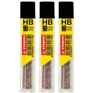 Mina Grafite Stabilo 0.7mm HB 3207/12 (3 Unidades)