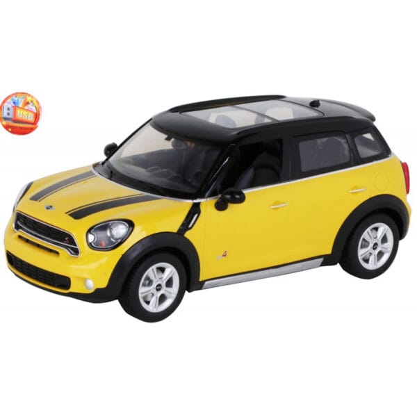 Mini Cooper S Countryman Amarelo Escala 1/14 R/C - Rastar 72560 (USB Charger)