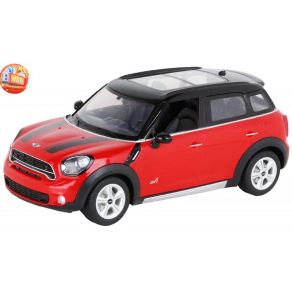 Mini Cooper S Countryman Vermelho Escala 1/14 R/C - Rastar 72560 (USB Charger)