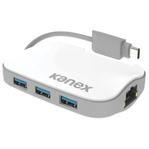 Mini Hub Kanex K181-3PX1E USB Type-C 3 Portas + RJ-45 Branco