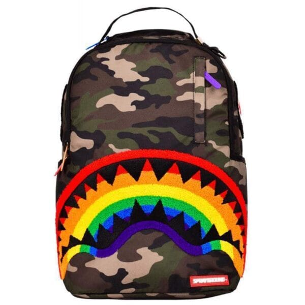Mochila Sprayground para Notebook 15.6" Chenille Rainbow Shark Camo 910B1608NSZ