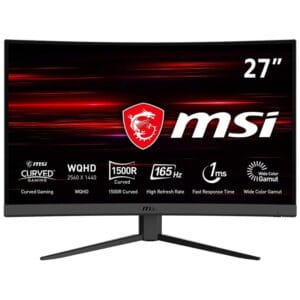 Monitor Curved Gaming MSI 27.0" Optix G27CQ4 WQHD 1ms/165Hz HDMI/DP Preto