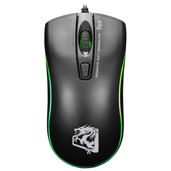 Mouse Gamer ELG MGDW Dragon War 2.400 DPI USB com Fio