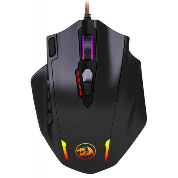 Mouse Gaming Redragon M908 Impact RGB com Fio USB Preto