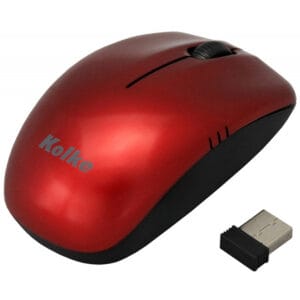 Mouse Kolke KEM-365 USB sem fio - Vermelho