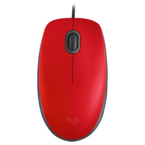 Mouse Logitech com fio M110 910-005492 Vermelho