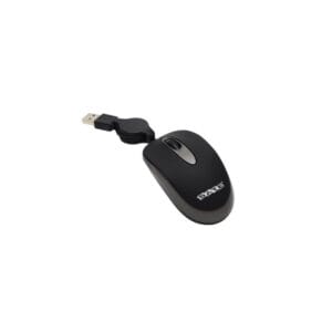 Mouse óptico com fio retrátil Satellite A-80 - Preto/Cinza