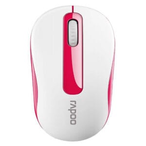 Mouse Rapoo M10 Plus Wireless 2.4GHz Branco/Vermelho