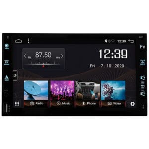 Multimídia Hetzer X1 Tela de 7" Universal Android 10 Preto