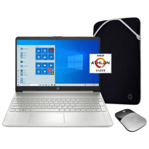 Notebook HP 15-ef1071wm AMD Athlon 3050U/4GB/128GB SSD/15.6" HD/W10 + Estojo e Mouse