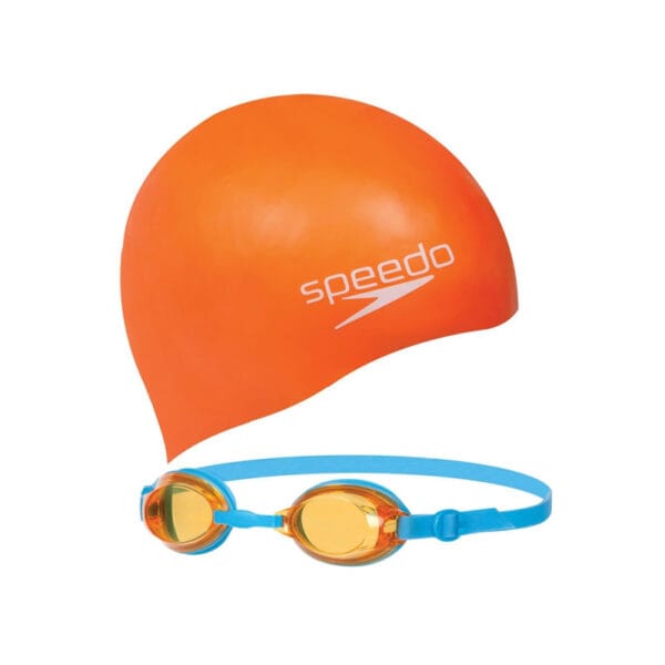 Óculos de Natação Speedo Jet Junior 8-09302B996 - Azul/Laranja