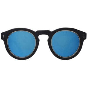 Óculos de Sol Illesteva Leonard Ring Matte Preto (Espelhado Azul) - C.2