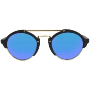 Óculos de Sol Illesteva Milan 2 Preto Dourado/Lente Espelhado Azul - C.12