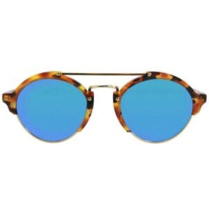 Óculos de Sol Illesteva Milan 2 Tortoise Dourado/Lente Espelhado Azul - C.14
