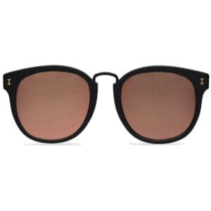 Óculos de Sol Illesteva Sardinia Matte Preto/Lente Espelhado Rosa - C.6