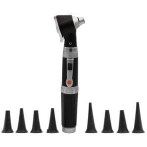 Otoscópio com Luz Led More Fitness com Estojo MF-172 Preto