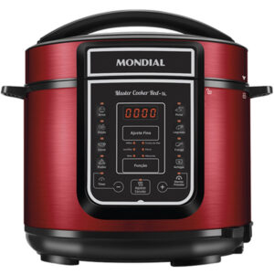 Panela de Pressão Elétrica Digital Mondial Master Cooker Red 5L - Vermelho/Inox -110V/60Hz