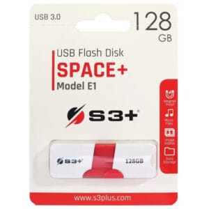 Pendrive S3+ SPACE+ Model E1 3.0 128GB S3PD3003128BK - USB