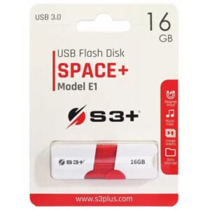 Pendrive S3+ SPACE+ Model E1 3.0 16GB S3PD3003016BK - USB