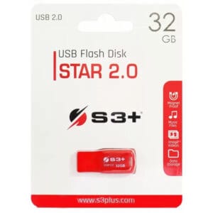 Pendrive S3+ Star 2.0 32GB S3PD2004032RD-R - Vermelho