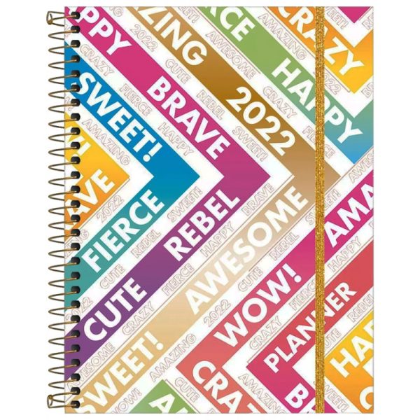 Agenda Espiral Planner com Elástico Tilibra Be Nice 2022 - 80 Folhas