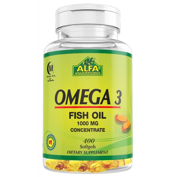 Alfa Vitamins Omega 3 Fish Oil 1000 MG (400 Cápsulas em Gel)