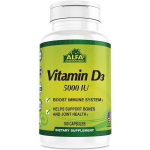 Alfa Vitamins Vitamin D3 5000 IU (100 Cápsulas)