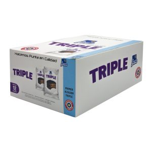 Alfajor Chocolate Punta Ballena Triplo Recheio com Doce de Leite - 60g (12 Unidades)