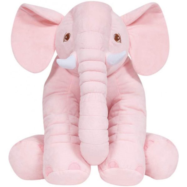 Almofada de pelúcia Elefante gigante Buba 7562 Rosa (60cm de altura)