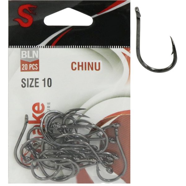 Anzol Snake Chinu Black Nickel 10 (20 Peças)