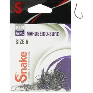 Anzol Snake Maruseigo-Sure Black Nickel 06 (50 Peças)