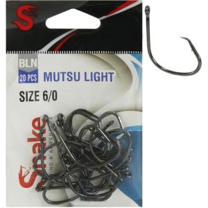 Anzol Snake Mutsu Light Black Nickel 6/0 (30 Peças)