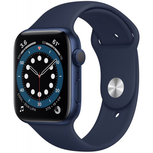 Apple Watch S6 (GPS) Caixa Alumínio Azul 44mm Pulseira Esportiva Azul M00J3LL (Ativado/Sem