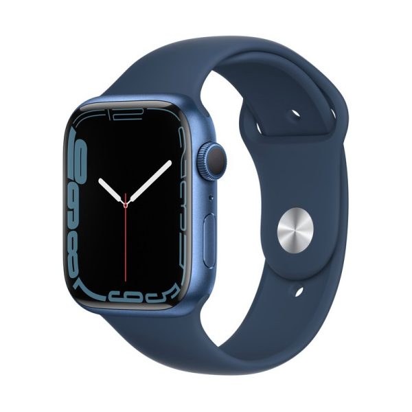 Apple Watch S7 (GPS) Caixa Alumínio Blue 45mm Pulseira Esportiva MKN83LL