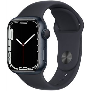 Apple Watch S7 (GPS) Caixa Alumínio Midnight 41mm Pulseira Esportiva MKMX3LL