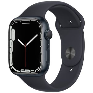 Apple Watch S7 (GPS) Caixa Alumínio Midnight 45mm Pulseira Esportiva MKN53BE